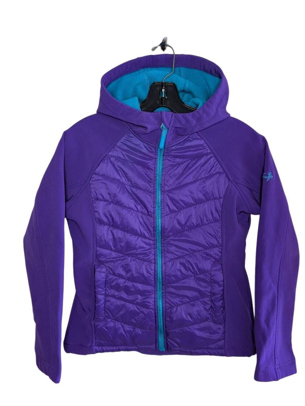 Weatherproof Girls Coats, Purple Hooded Lightweight Full Zip Jacket, Sz 14